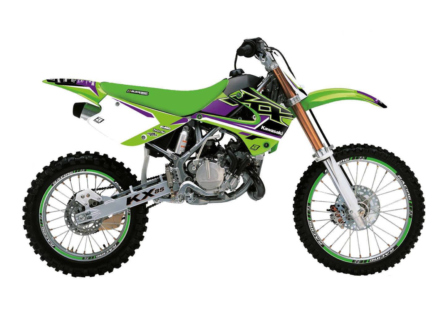 Kit Adesivi Dream 5 Chrome Blackbird Kawasaki KX 85 2001-2013