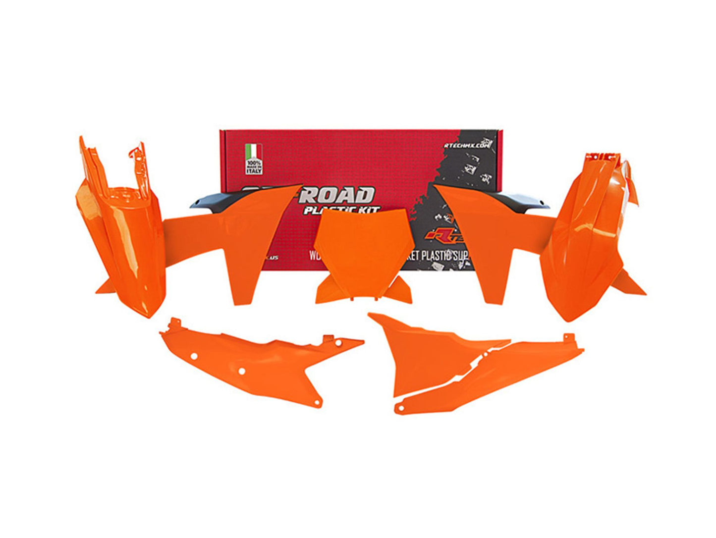 Kit Plastiche Racetech KTM 125/250/300/350/450 SENZA PARASTELI 2023-2024 Kit ARANCIONE KTM