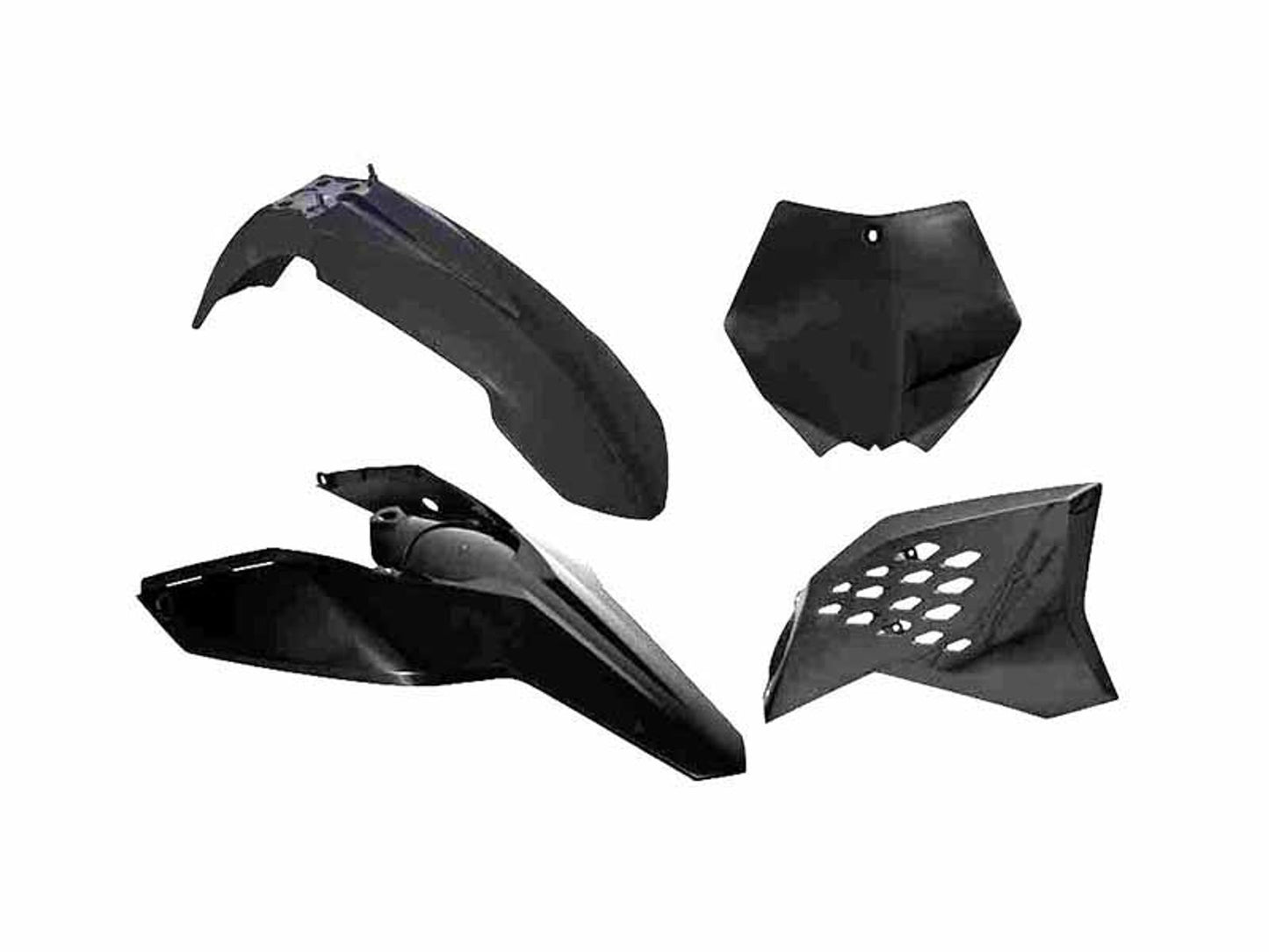 Kit Plastiche Racetech KTM 125/250/450/505 SENZA PARASTELI 2007-2010 Kit Completo Enduro NERO