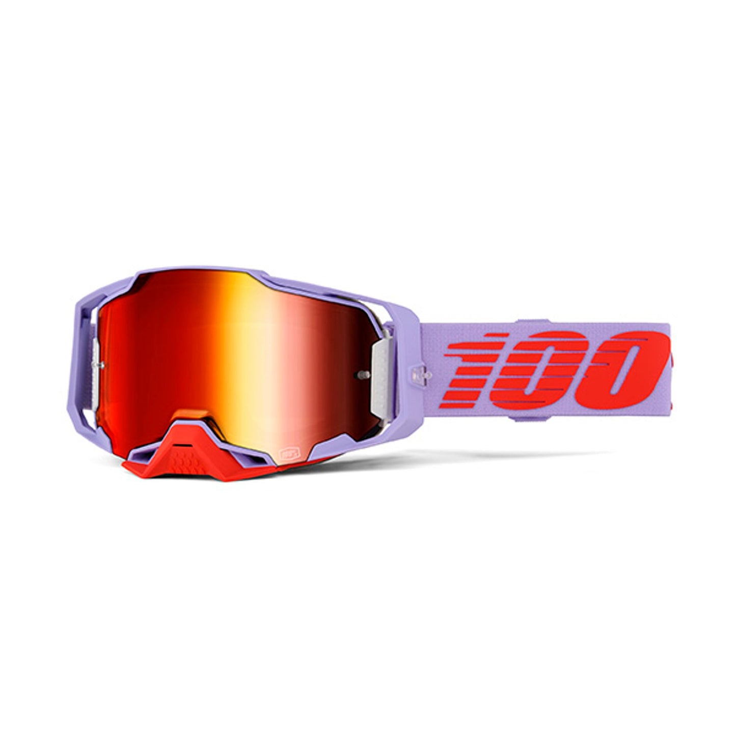 MASCHERA 100% ARMEGA FAUSTO - LENTE A SPECCHIO ROSSA