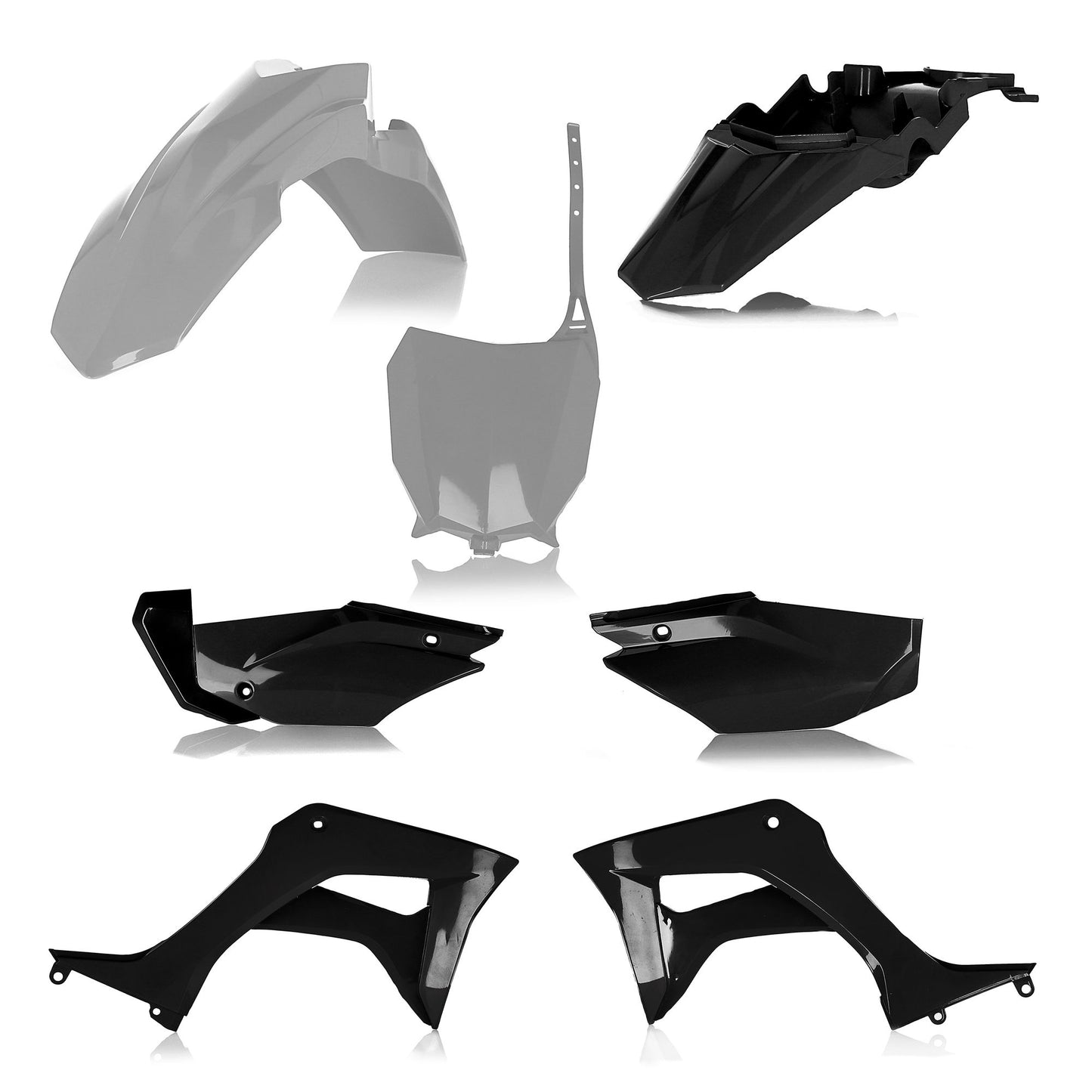 KIT PLASTICHE COMPLETO HONDA CRF110 19 ACERBIS GRIGIO/NERO