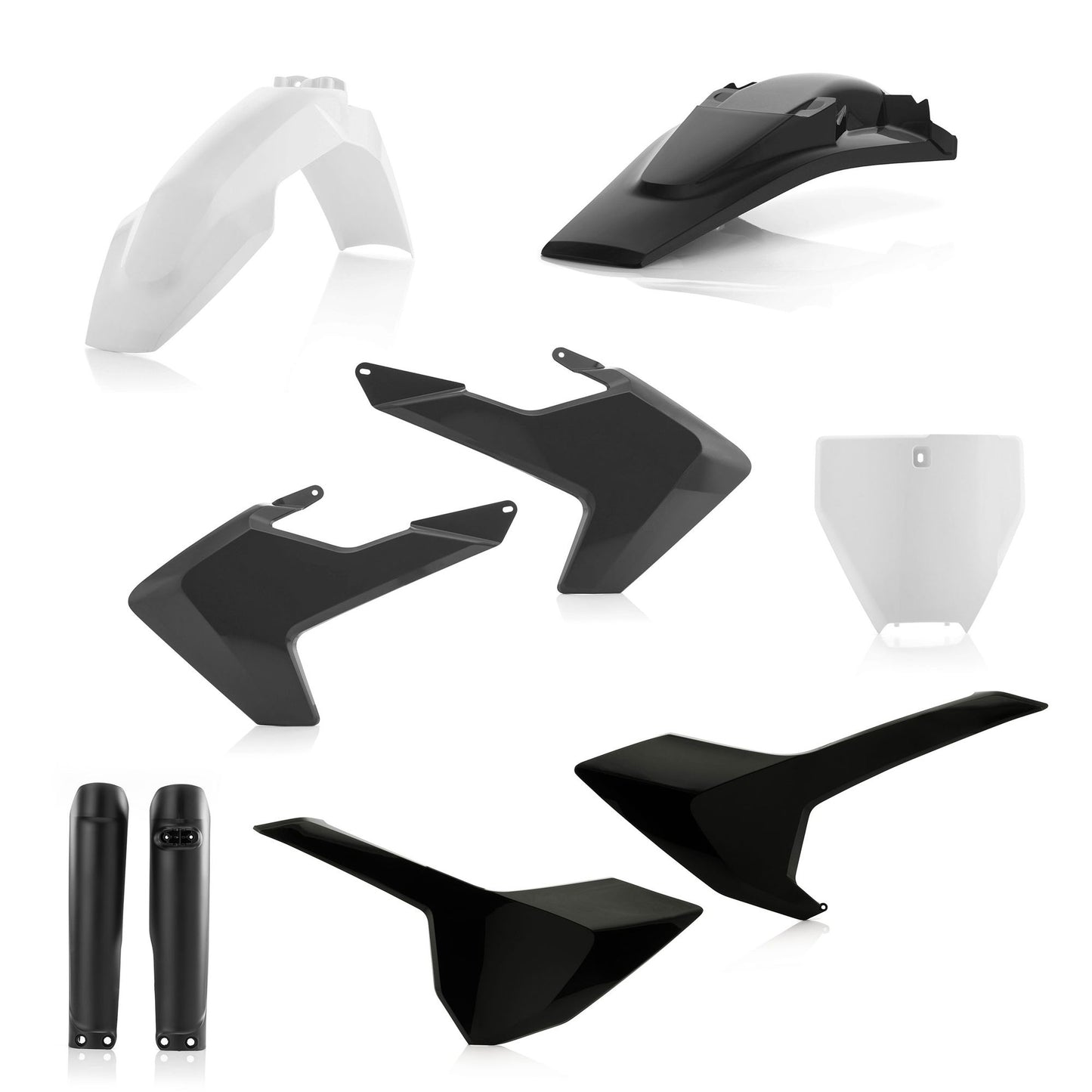KIT PLASTICHE COMPLETO TC/FC 16 NO TC 250 16 ACERBIS NERO/BIANCO