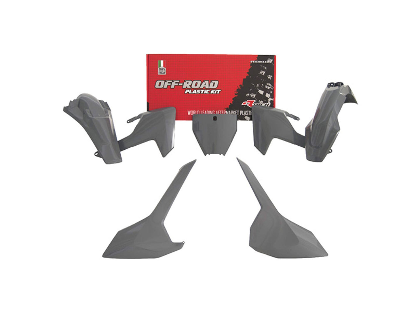 Kit Plastiche Racetech HUSQVARNA 125/250/350/450 SENZA PARASTELI 2016-2019 Kit GRIGIO QUANTUM