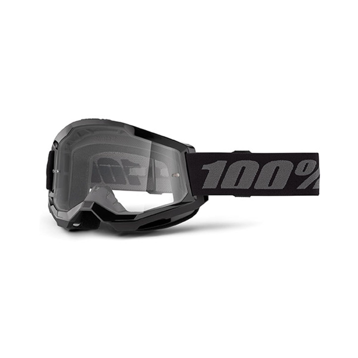 MASCHERA 100% STRATA 2 BLACK - LENTE TRASPARENTE