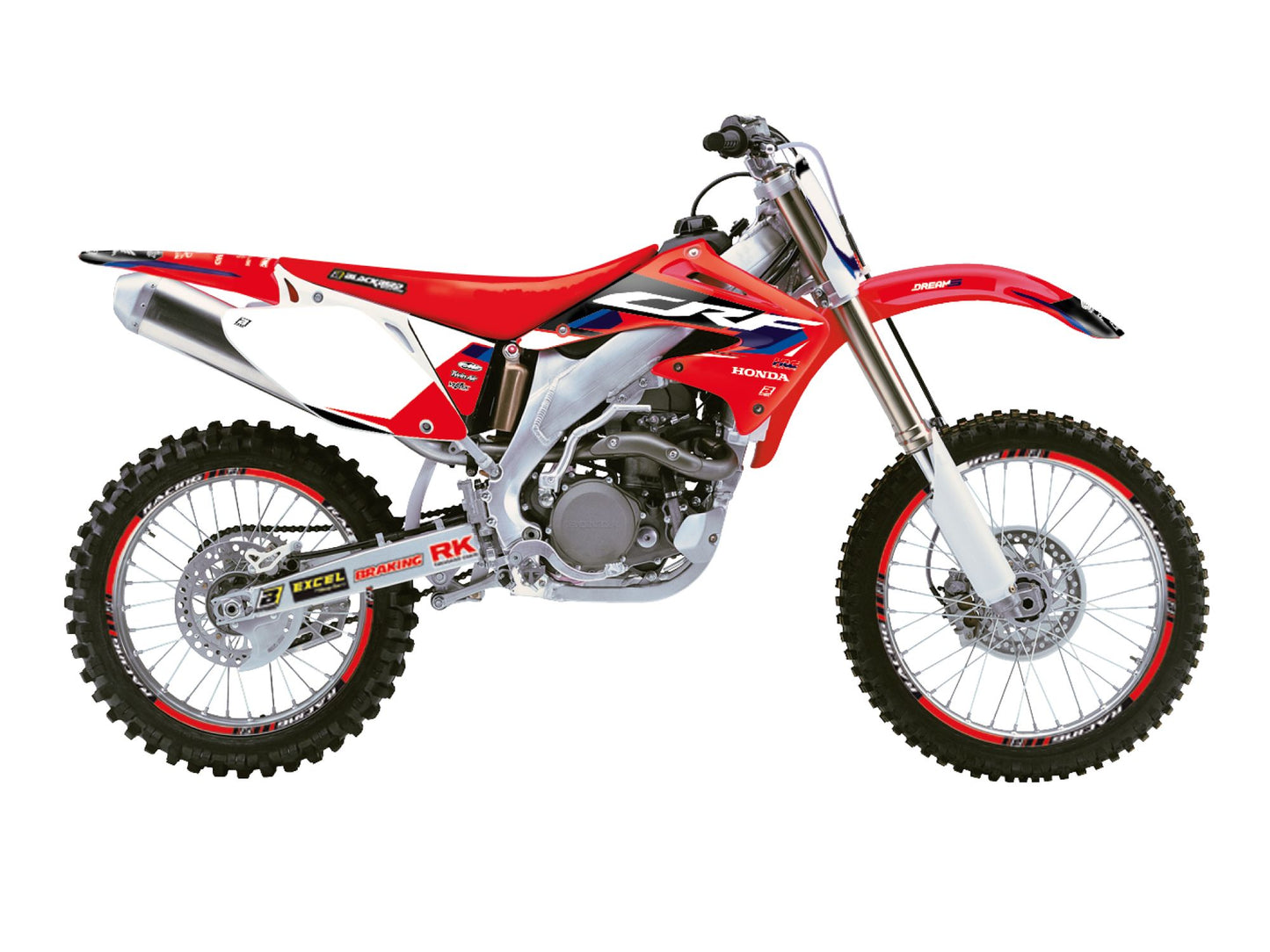 Kit Adesivi Dream 5 Chrome Blackbird Honda CRF 450 2002-2004