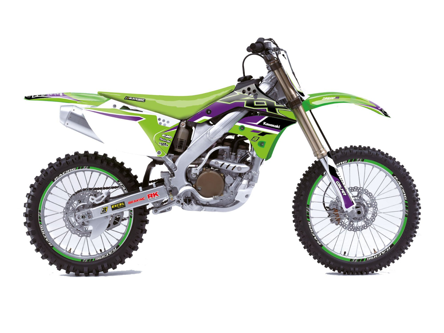 Kit Adesivi Dream 5 Blackbird Kawasaki KXF 250 2006-2008