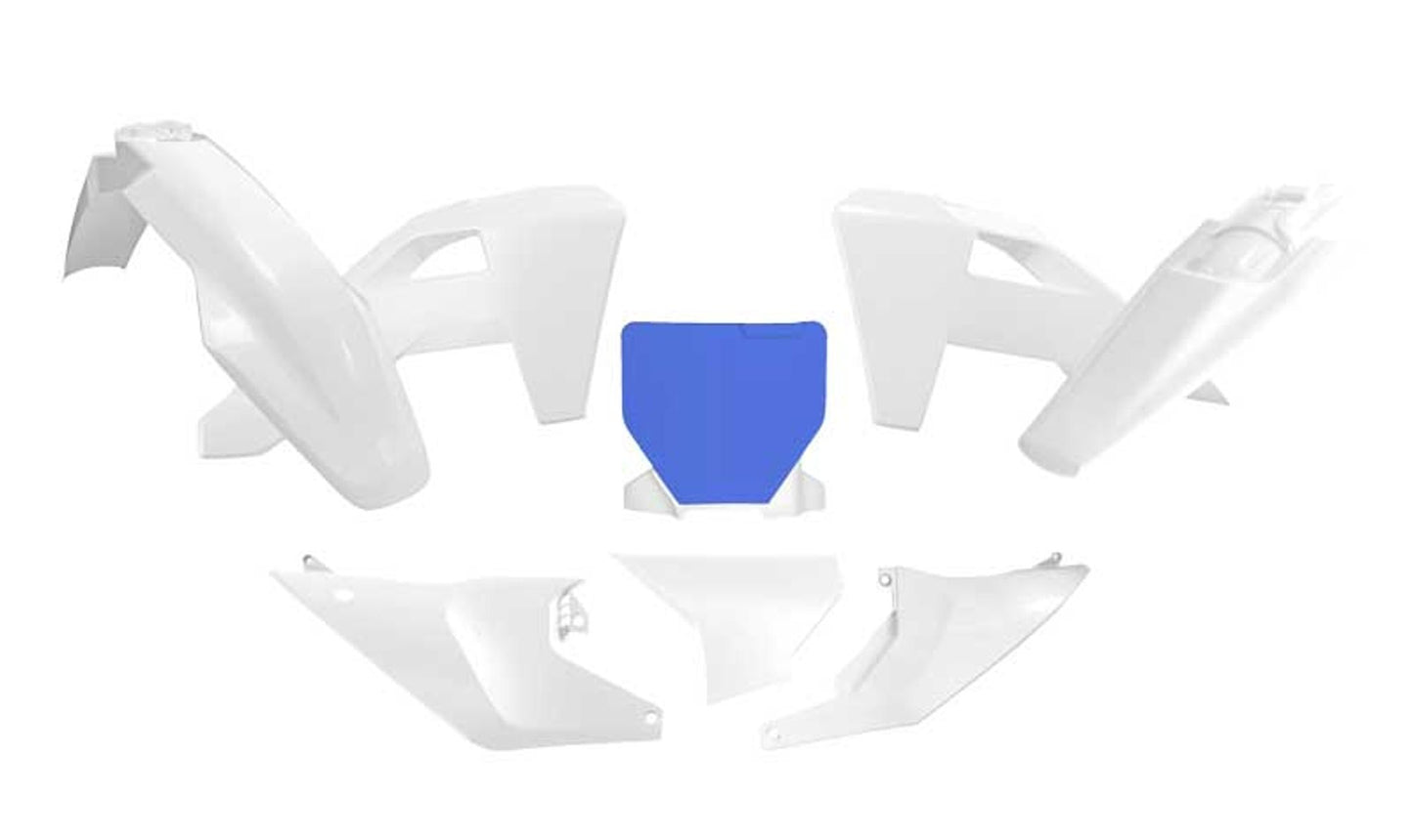 Kit Plastiche Racetech HUSQVARNA 125/150/250/300/350/450 2025-2026 Kit BIANCO-BLU HUSQVARNA
