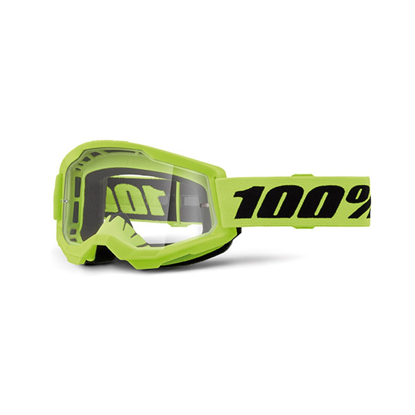 MASCHERA 100% STRATA 2 NEON YELLOW - LENTE TRASPARENTE