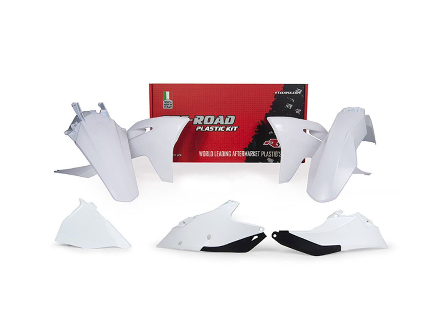 Kit Plastiche Racetech GASGAS EC 250/300/350 SENZA TABELLA ANTERIORE 2021-2023 Kit BIANCO