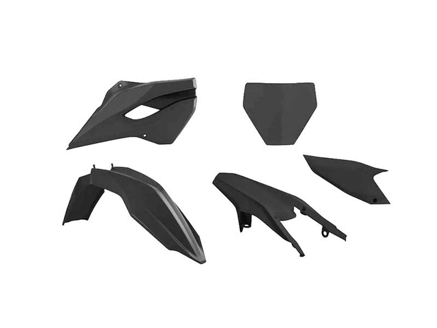 Kit Plastiche Racetech HUSQVARNA 125/250/350/450 SENZA PARASTELI 2014-2016 Kit NERO