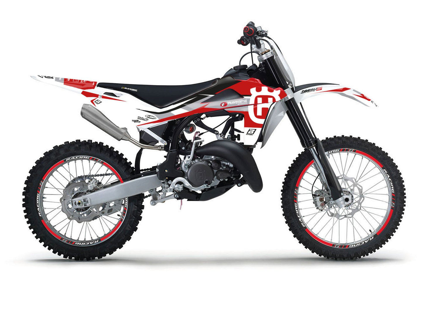 Kit Adesivi Dream 5 Blackbird Husqvarna TC 450 2008-2010