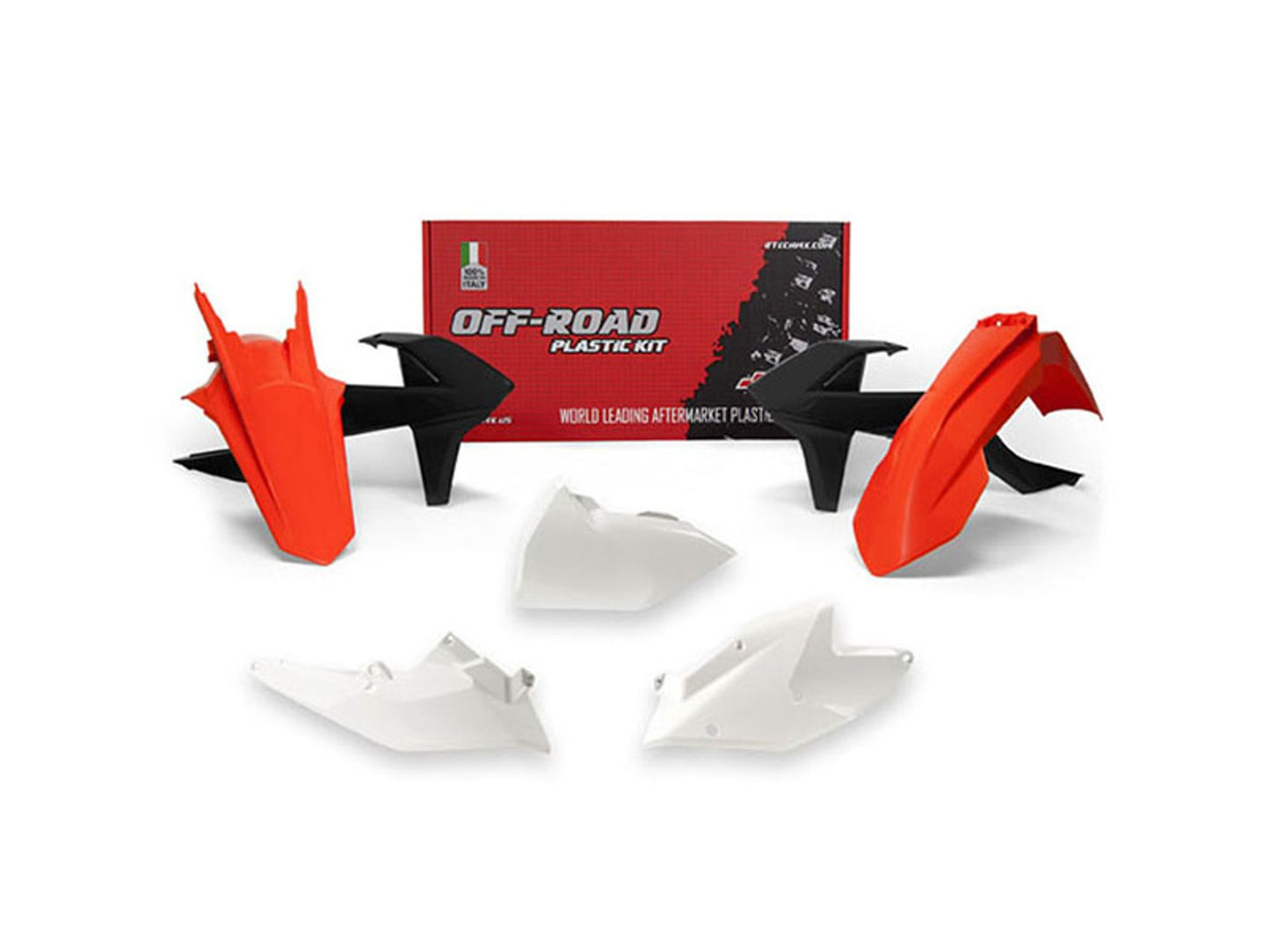 Kit Plastiche Racetech KTM 250/300/350/450/500 SENZA TABELLA ANTERIORE 2017-2019 Kit Completo Enduro