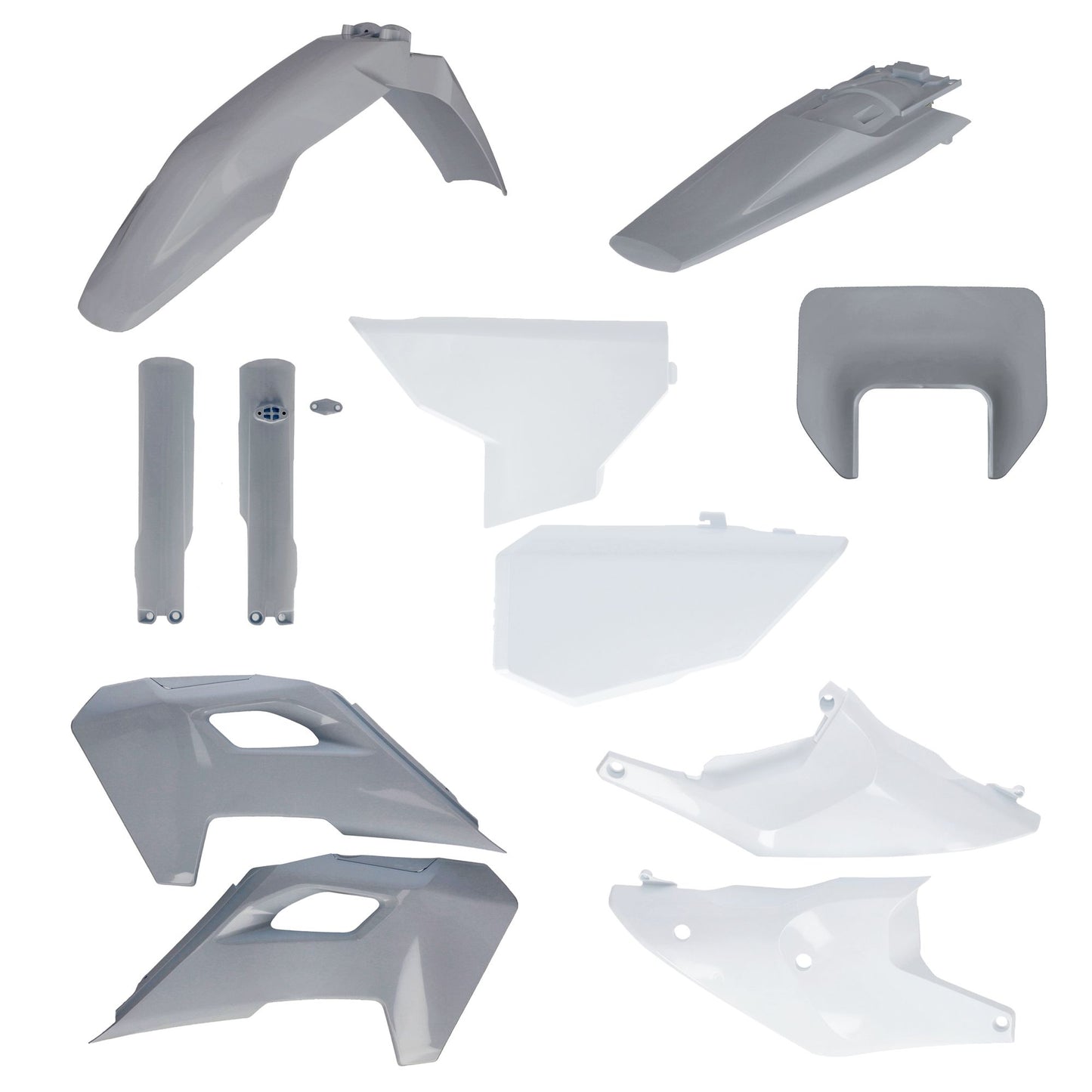 KIT PLASTICHE COMPLETO COMPATIBILE PER HU TE/FE 24 ACERBIS GRIGIO/BIANCO