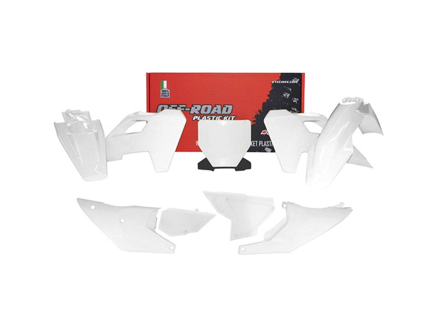 Kit Plastiche Racetech HUSQVARNA 125/250/300/350/450 2023-2023 Kit Completo Enduro Motocross BIANCO