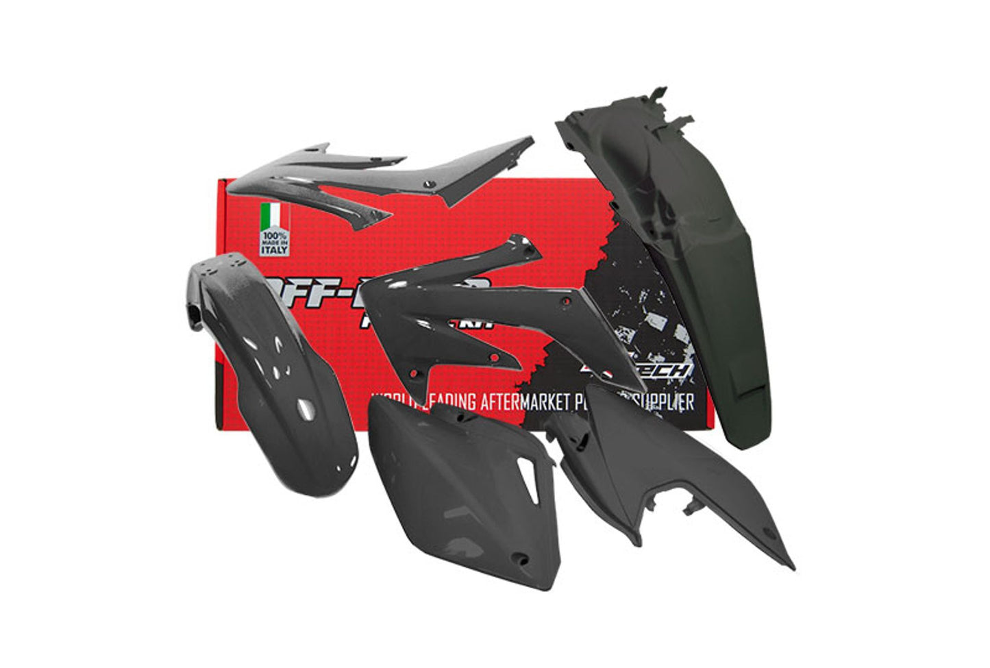 Kit Plastiche Racetech HONDA CRF 250 SENZA TABELLA ANTERIORE 2004-2019 Kit NERO
