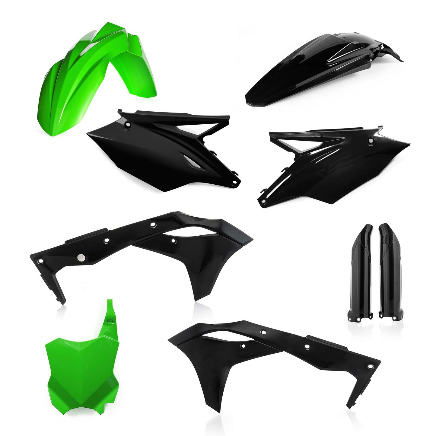 KIT PLASTICHE COMPLETO KAWASAKI KXF 250 2018 ACERBIS NERO/VERDE