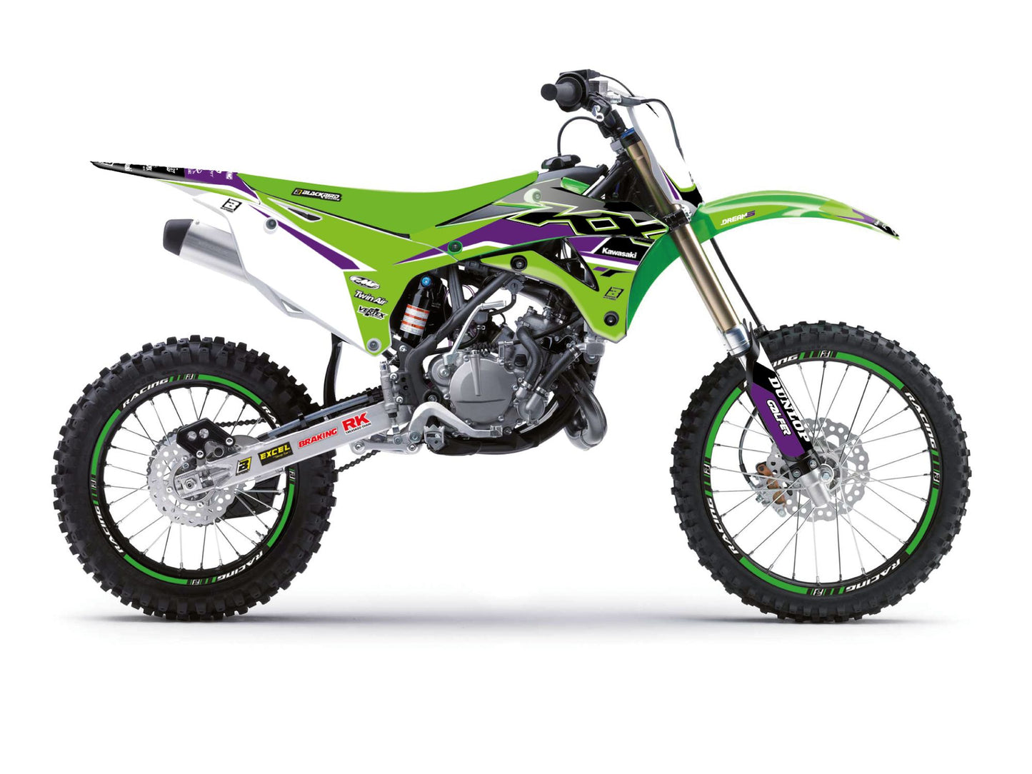 Kit Adesivi Dream 5 Chrome Blackbird Kawasaki KX 85 2014-2021