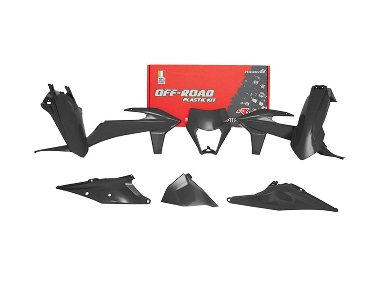 Kit Plastiche Racetech KTM 150/250/300/350/450/500 SENZA PARASTELI 2019-2023 Kit Completo Enduro NERO