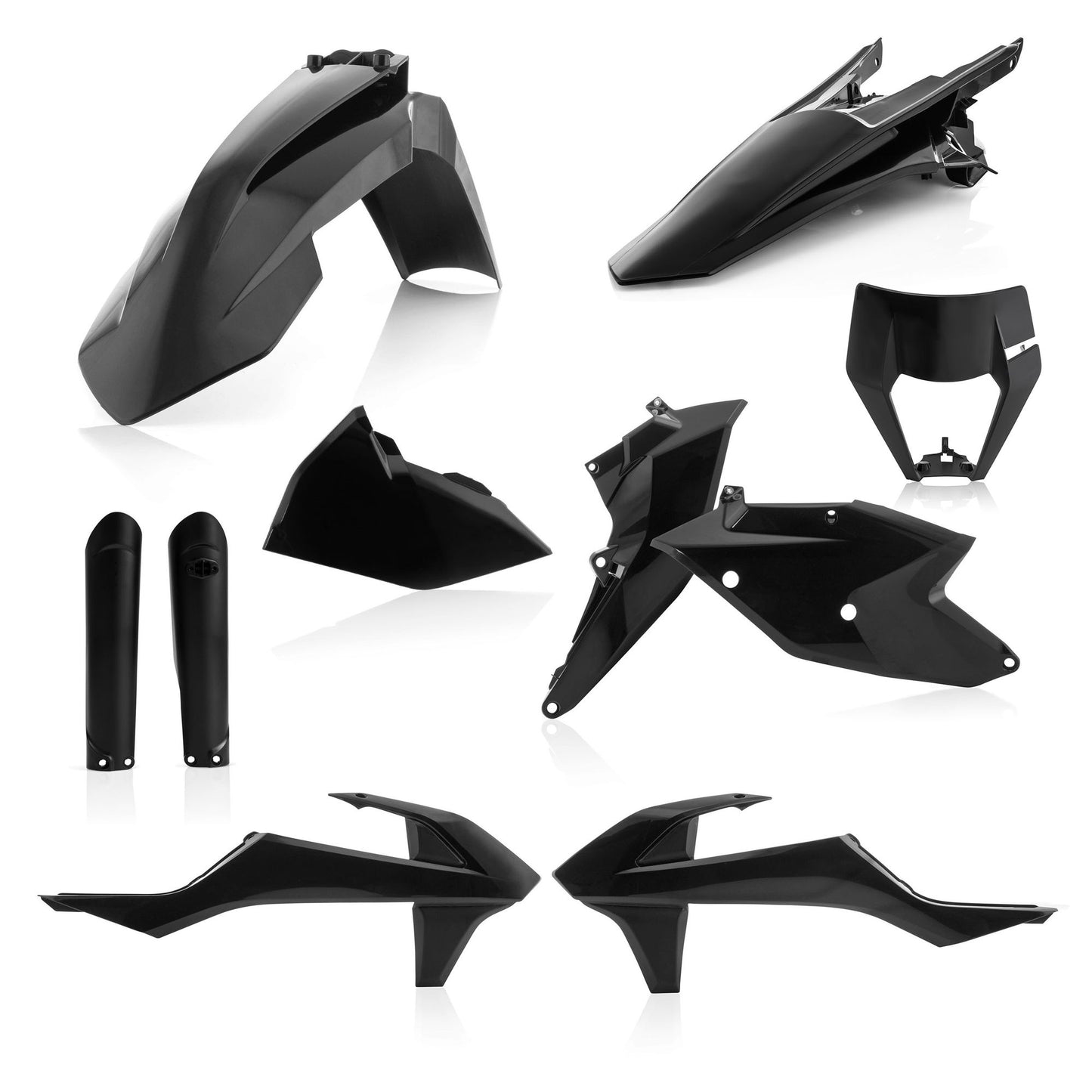 KIT PLASTICHE COMPLETO EXC/EXC-F 2017 ACERBIS NERO