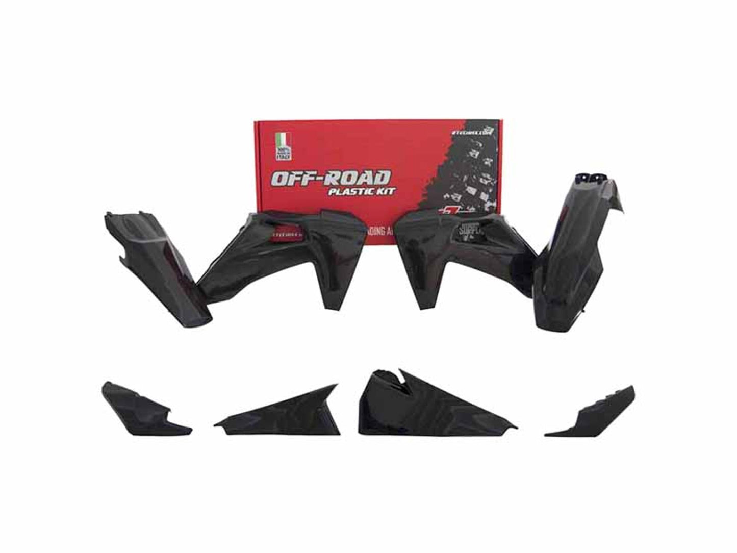 Kit Plastiche Racetech HUSQVARNA 150/250/300/350/450/501 SENZA TABELLA ANTERIORE 2020-2023 Kit NERO