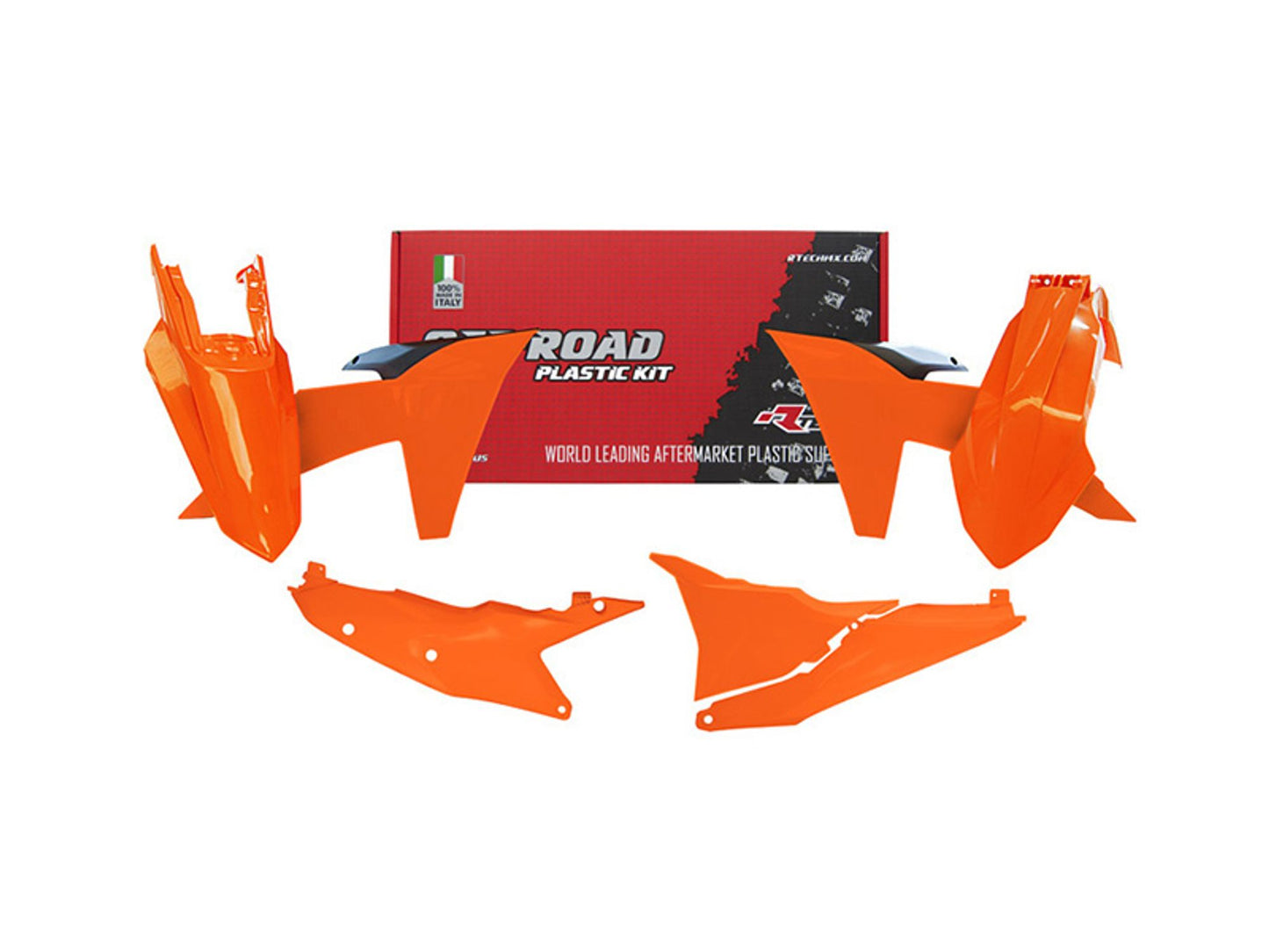 Kit Plastiche Racetech KTM 125/250/300/350/450/500 SENZA MASCHERINA FARO 2024-2025 Kit ARANCIONE KTM