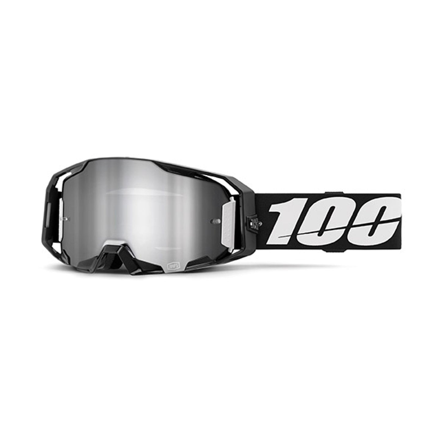 MASCHERA 100% ARMATIC BLACK - LENTE A SPECCHIO ARGENTO