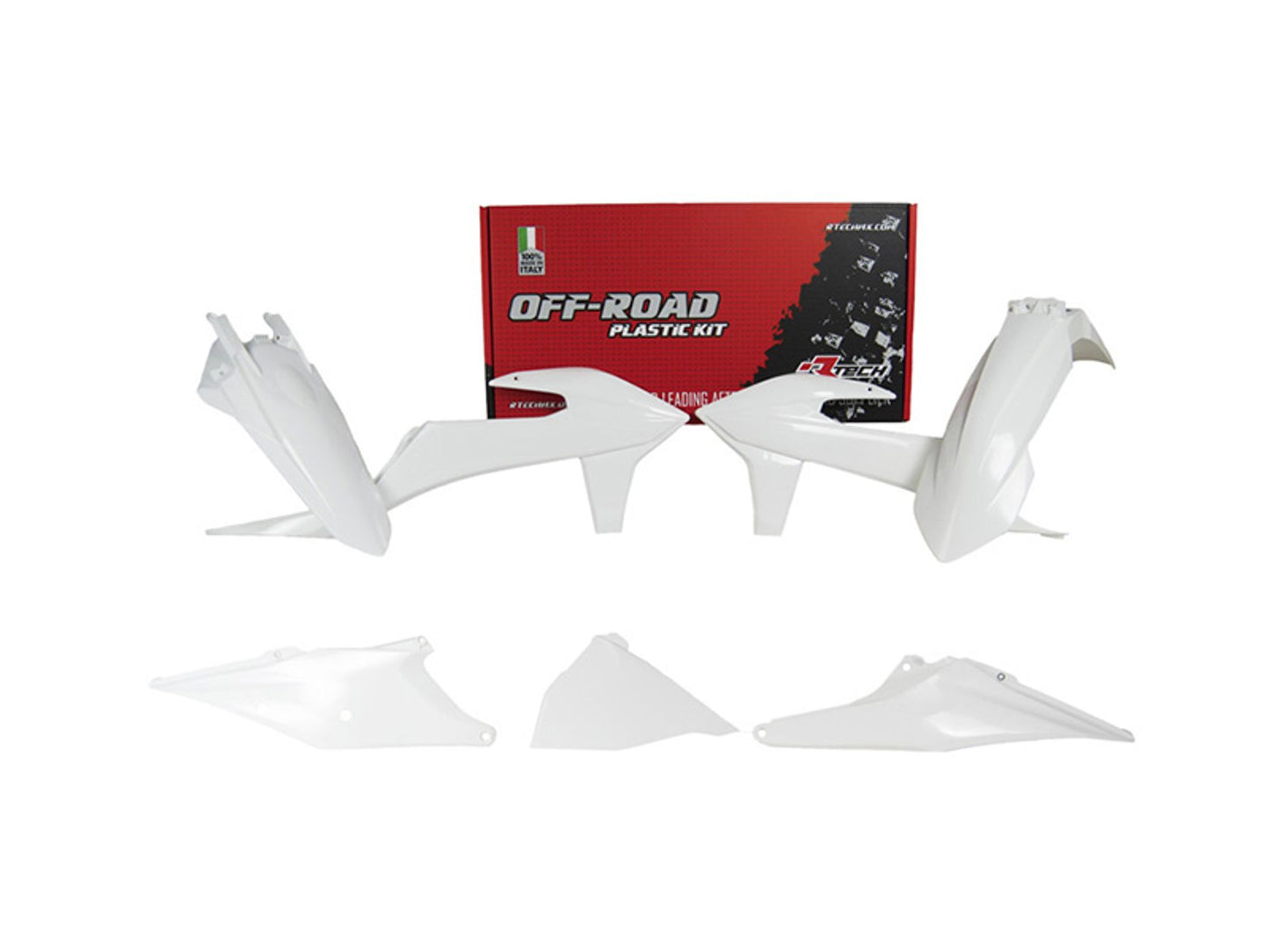 Kit Plastiche Racetech KTM 150/250/300/350/450/500 SENZA TABELLA ANTERIORE 2019-2023 Kit BIANCO