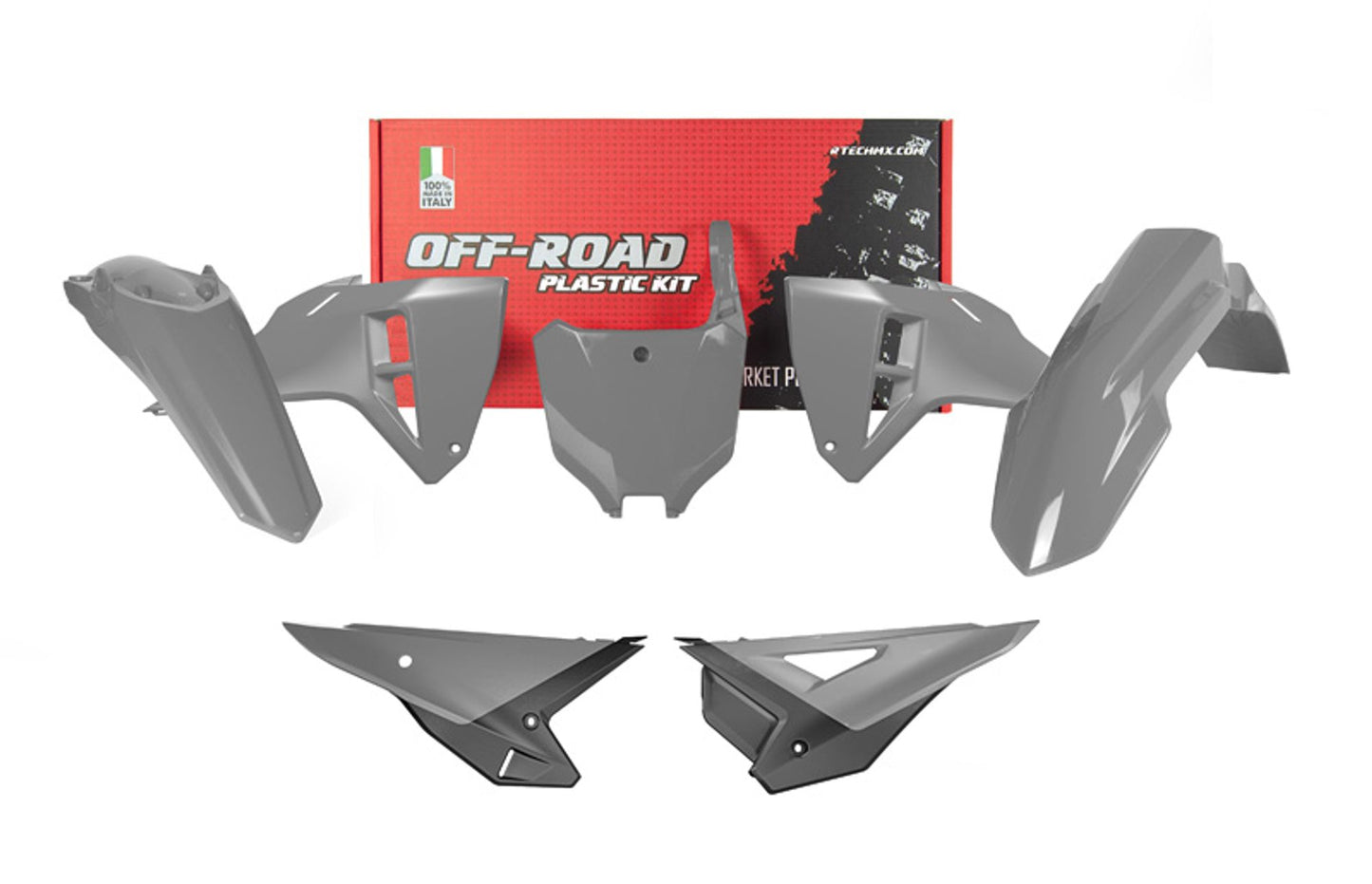 Kit Plastiche Racetech HONDA CRF 250/450 2025-2026 Kit GRIGIO QUANTUM - NERO