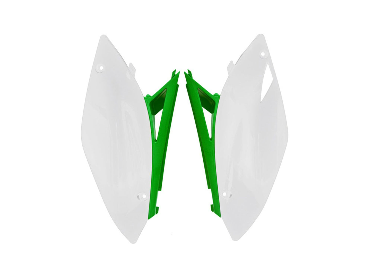 Tabelle Laterali Racetech KAWASAKI KX 250/450 2009-2012 BIANCO - VERDE KAWASAKI