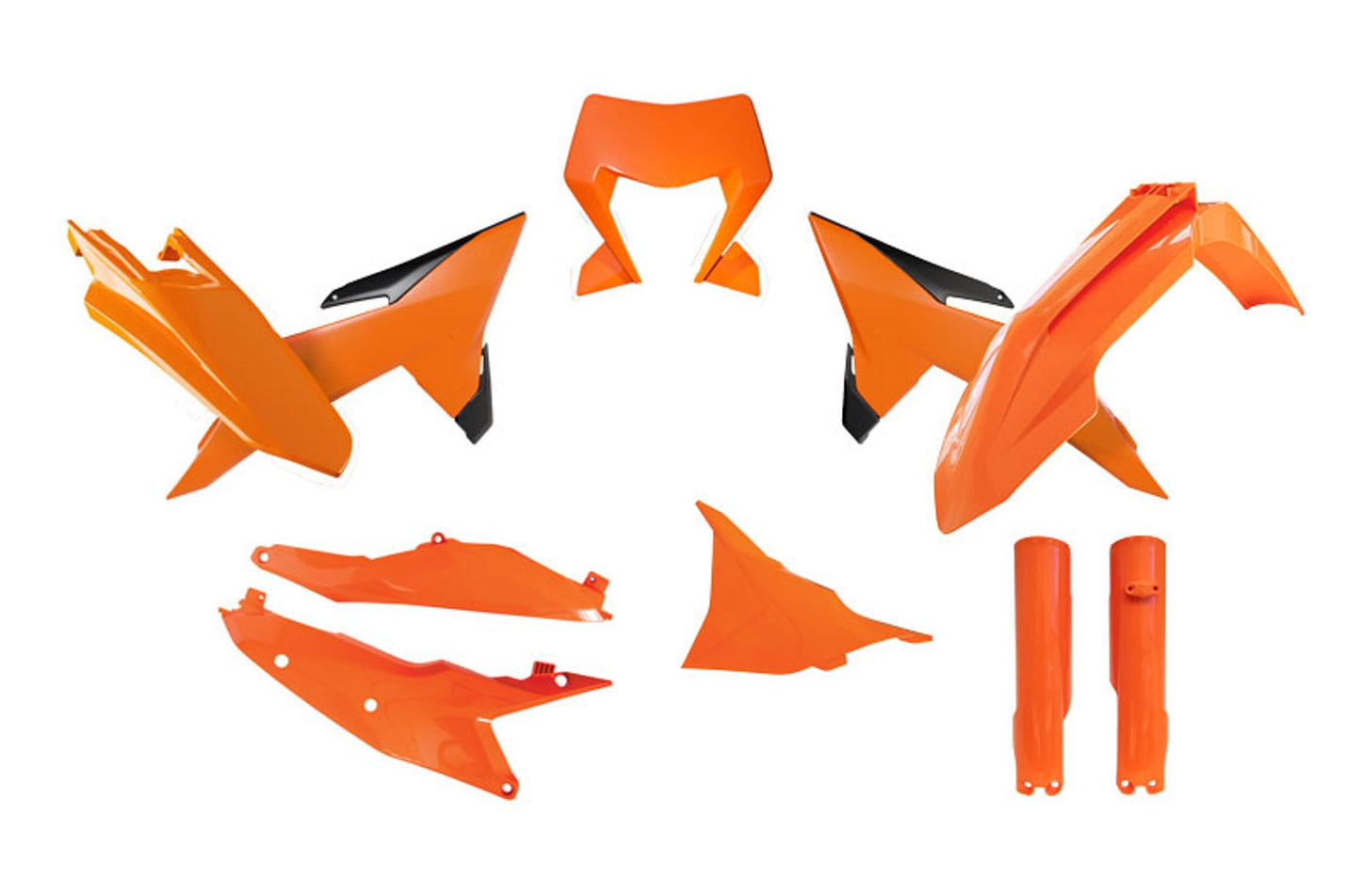 Kit Plastiche Racetech KTM 125/250/300/350/450/500 CON PARASTELI 2026-2026 Kit ARANCIONE KTM