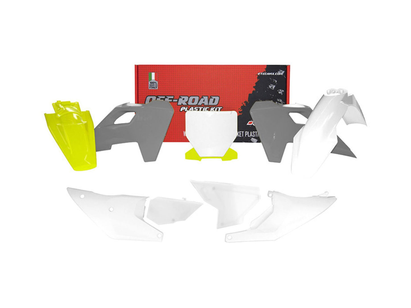 Kit Plastiche Racetech HUSQVARNA 125/250/300/350/450 SENZA PARASTELI 2023-2024 Kit Completo Enduro