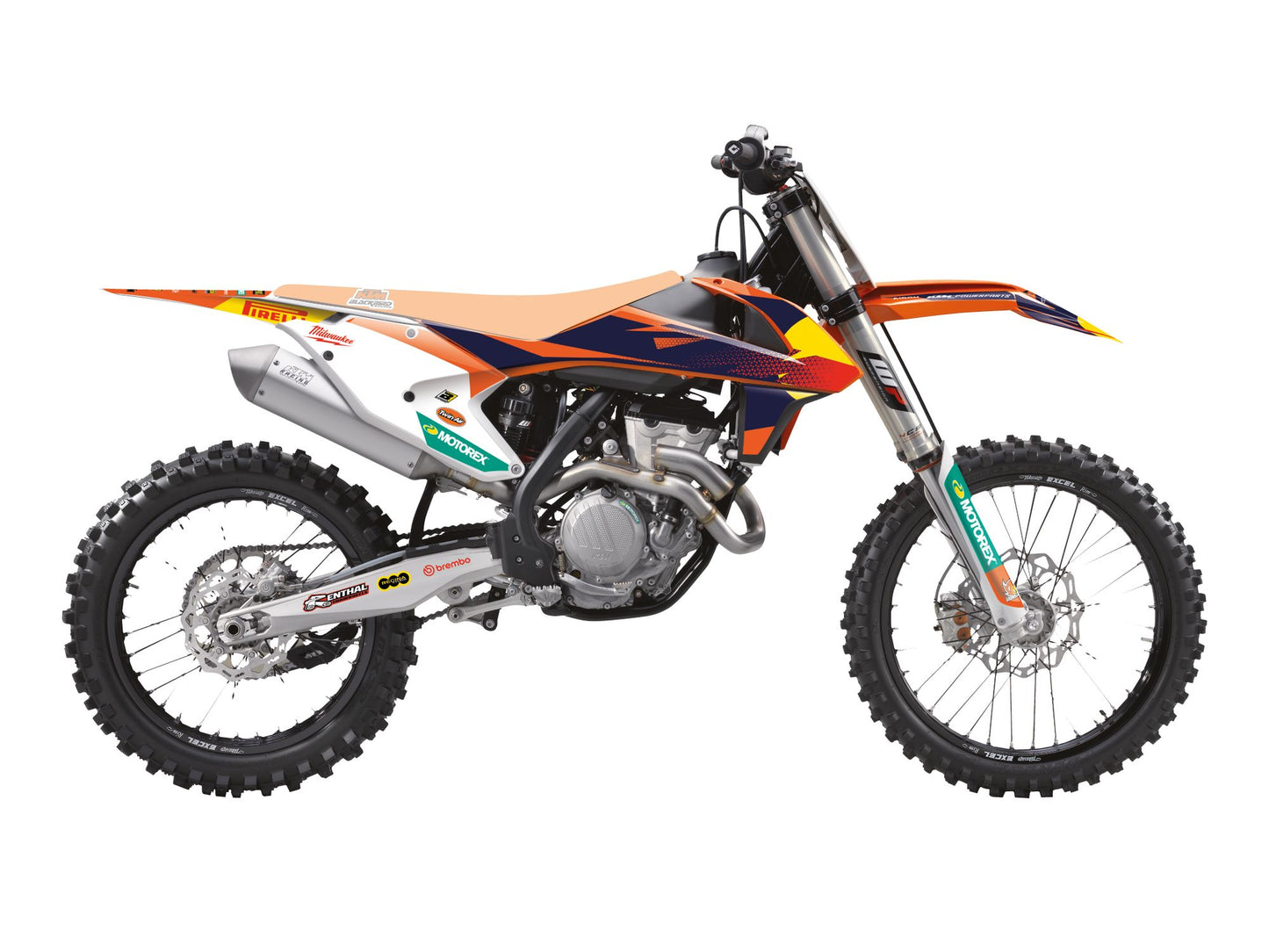 Kit Adesivi Replica Team KTM Factory MxGP 25 Blackbird Ktm EXC 450 2017-2019