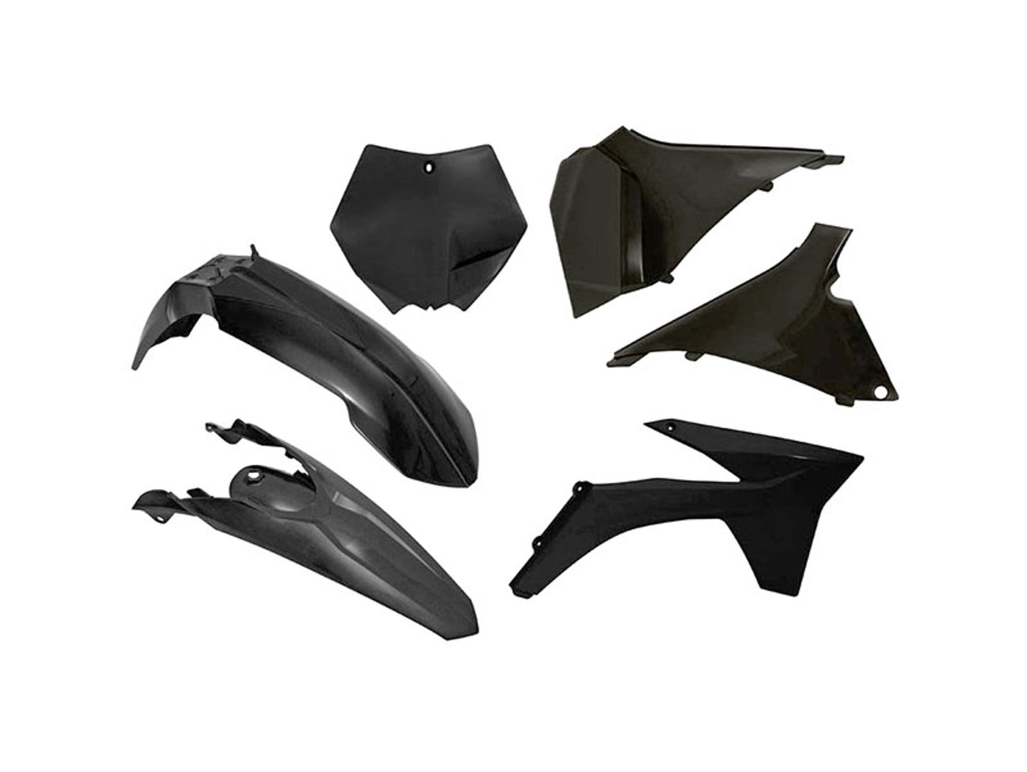 Kit Plastiche Racetech KTM 125/150/250/350/450 SENZA PARASTELI 2011-2012 Kit Completo Enduro NERO