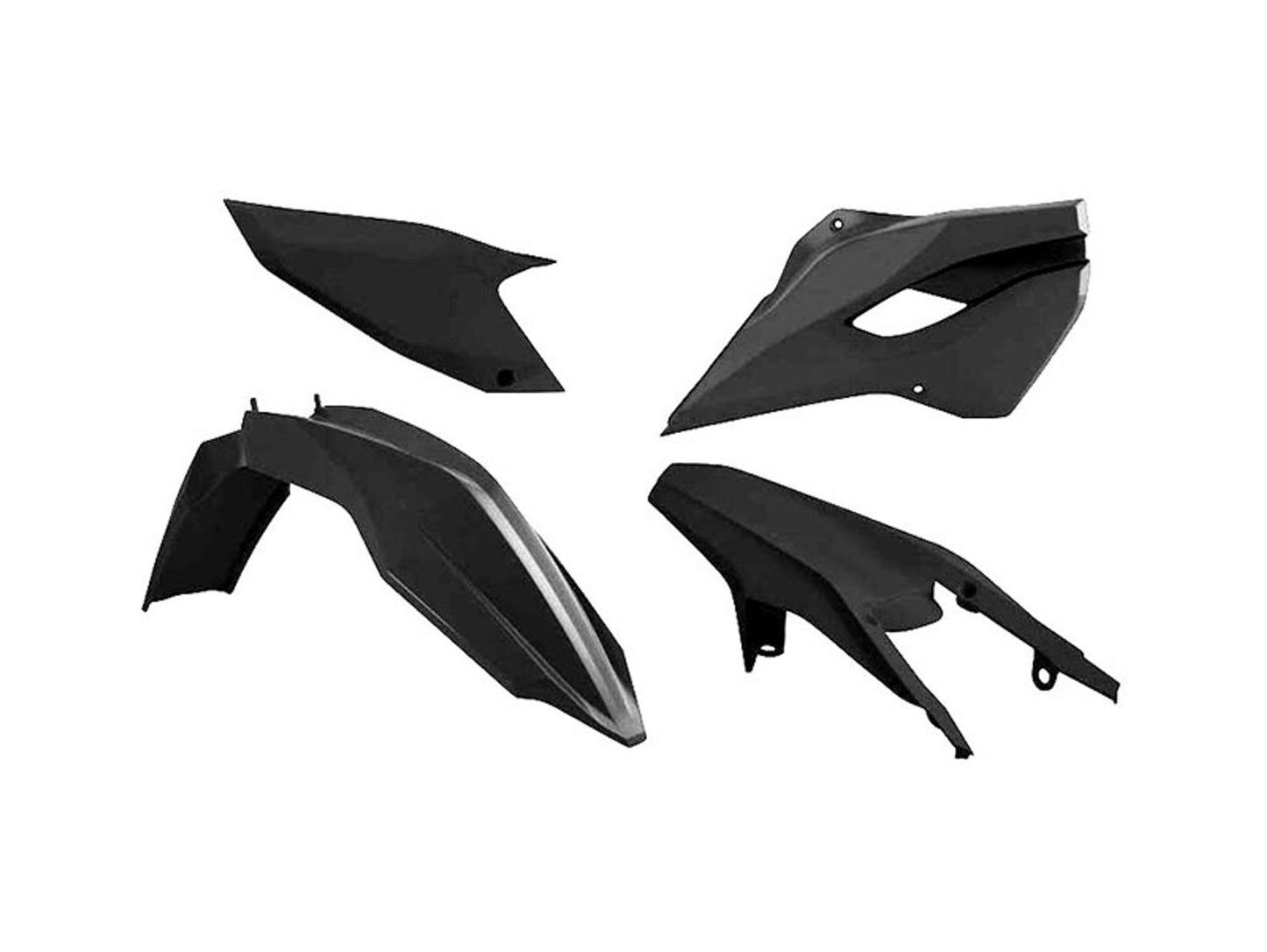 Kit Plastiche Racetech HUSQVARNA 125/250 SENZA TABELLA ANTERIORE 2014-2014 Kit NERO