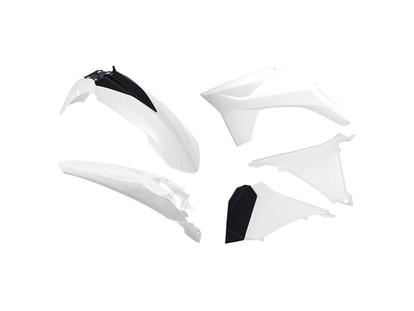 Kit Plastiche Racetech KTM 125/200/250/300/350/450/500 CON PARASTELI 2012-2013 Kit BIANCO