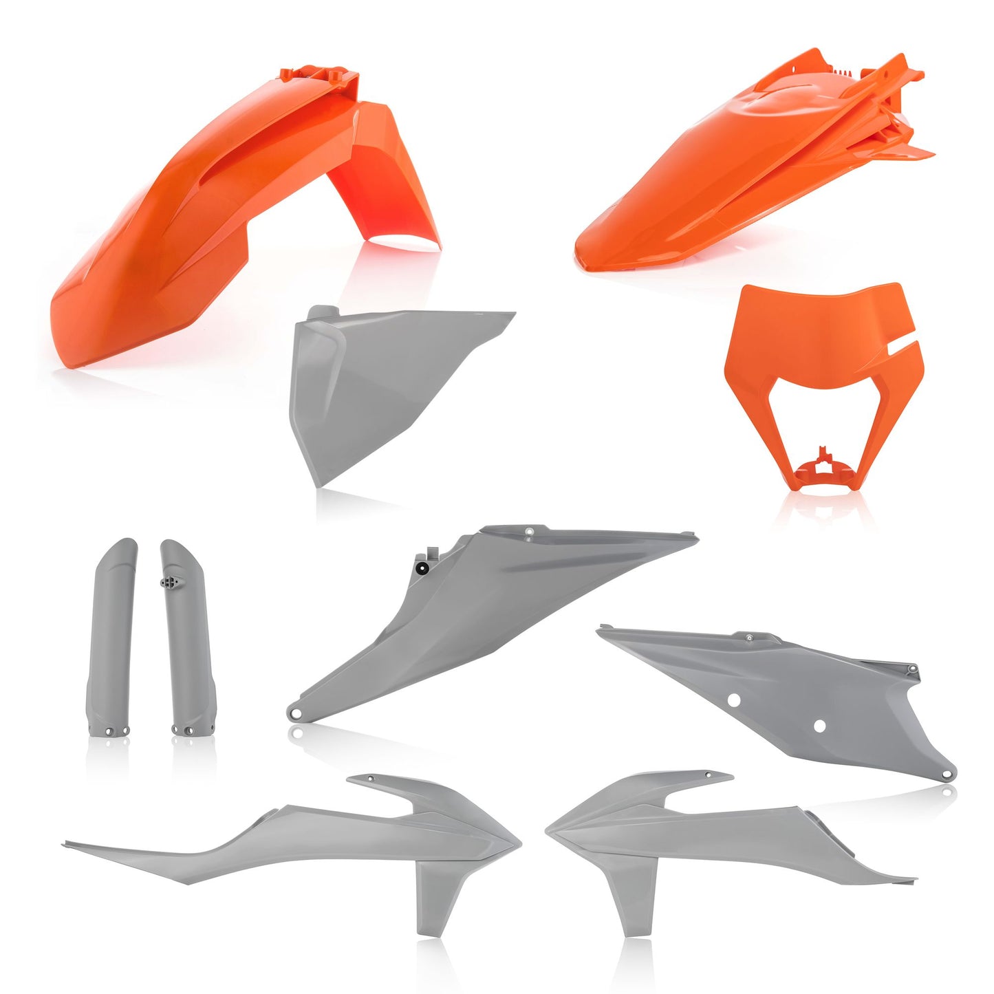 KIT PLASTICHE COMPLETO EXC/EXC-F 20 ACERBIS ARANCIONE/GRIGIO