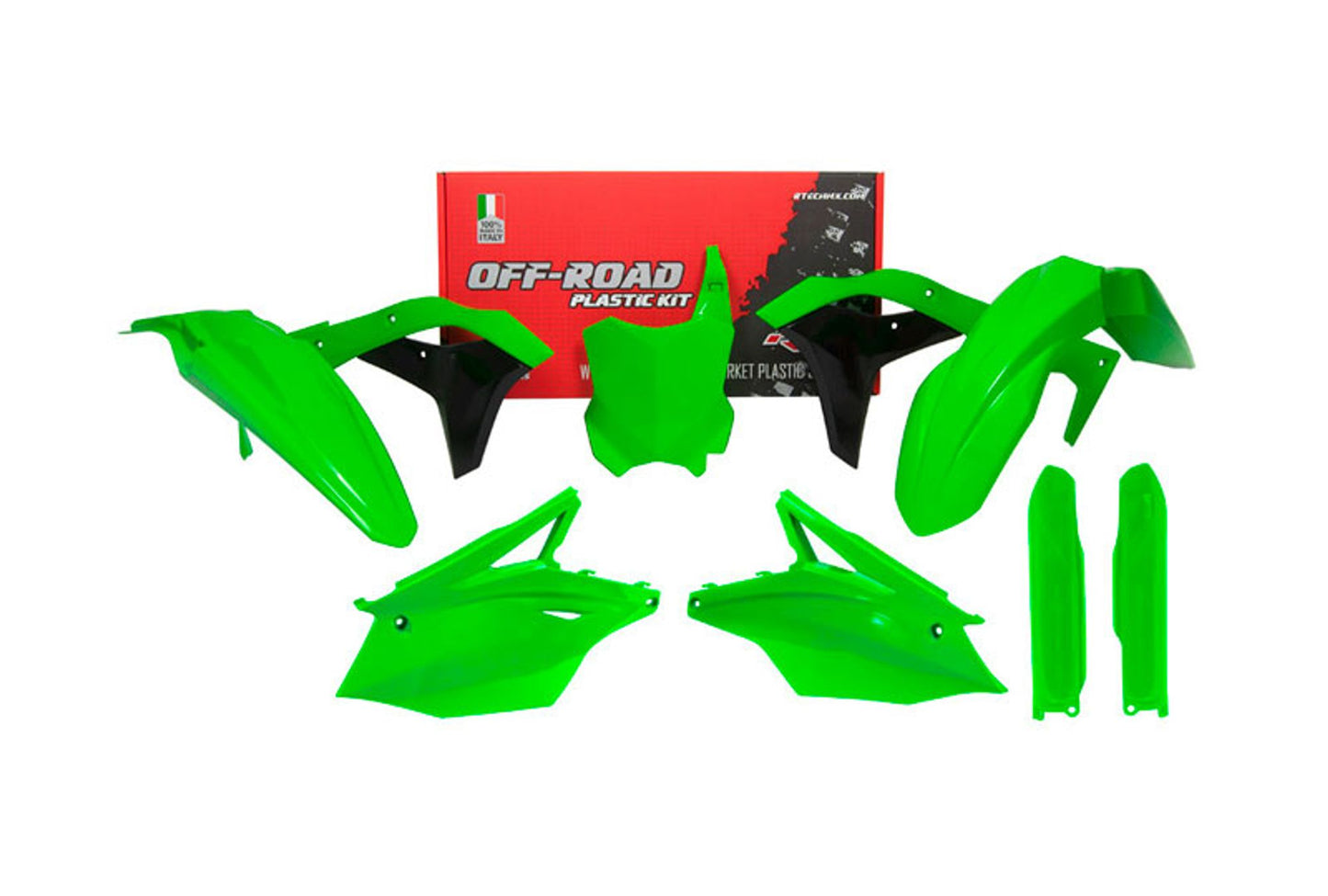 Kit Plastiche Racetech KAWASAKI KX 250 CON PARASTELI 2017-2020 Kit VERDE NEON