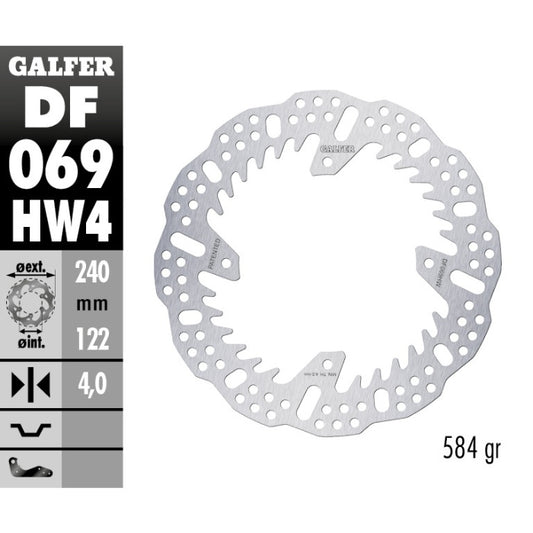 Galfer Dischi freno Shark Honda CR 250 2002-2007 4 mm posteriore