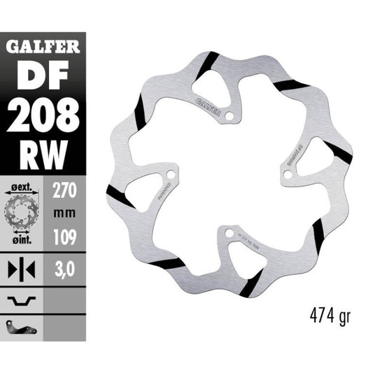 Galfer Dischi freno Race Kawasaki KX 125 2006-2008 anteriore