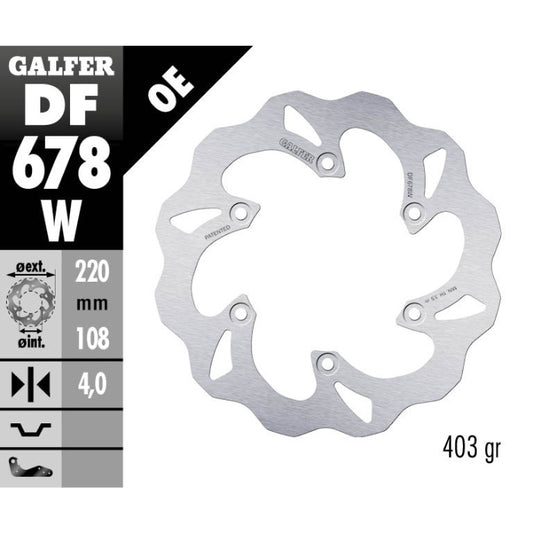 Galfer Dischi freno Wave GasGas 125 EC 1996-2015 posteriore