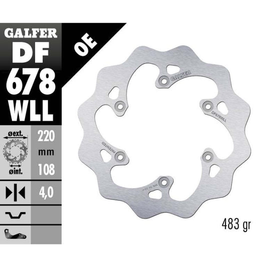 Galfer Dischi freno Wave GasGas 125 EC 1996-2015 posteriore