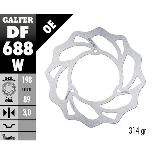 Galfer Dischi freno Wave GasGas 65 MC 2021-2025 anteriore