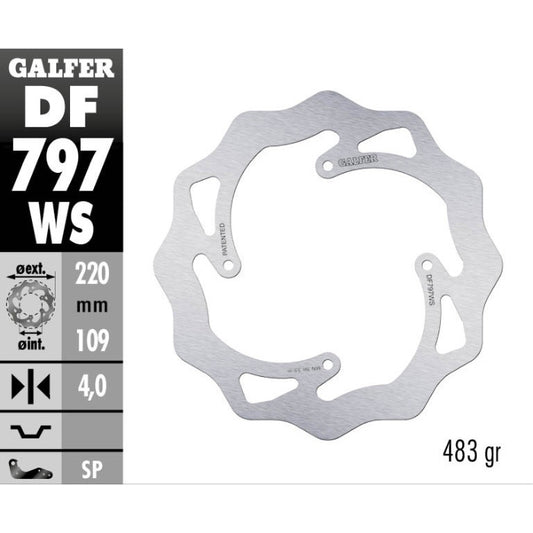 Galfer Dischi freno Wave Husqvarna 85 TC 2014-2020 posteriore