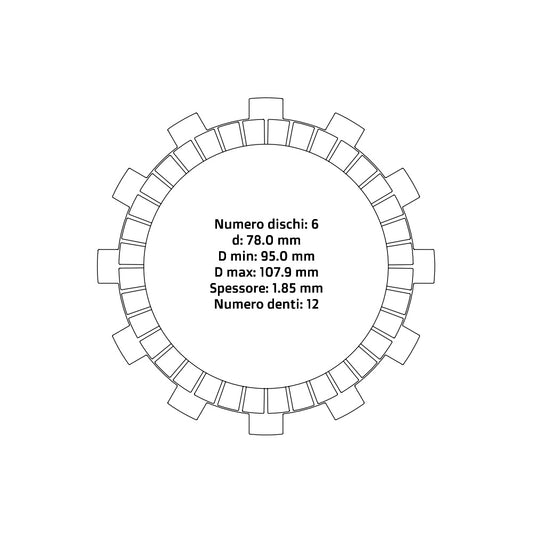 NRTeam Dischi frizione GasGas 65 MC 2021-2023