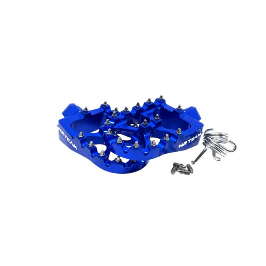NRTeam Pedane maggiorate in ergal CNC Fantic 125 XE 2021-2025 Blu