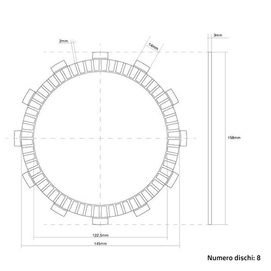 FCC Clutch Dischi frizione guarniti FCC Suzuki RM 250 2003-2005