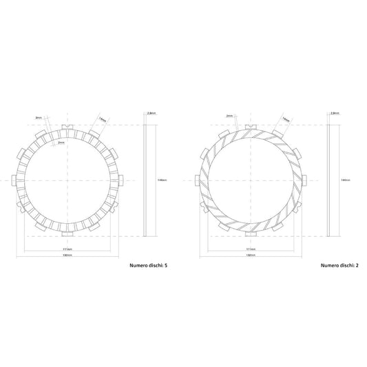 FCC Clutch Dischi frizione guarniti FCC Kawasaki KX 125 1997-2008