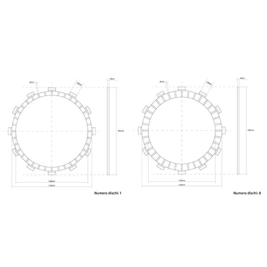 FCC Clutch Dischi frizione guarniti FCC Yamaha WR 426 F 2001-2002