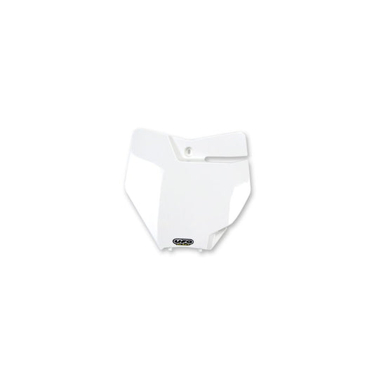 UFO Plast Tabella portanumero KTM 125 SX 2016-2018 anteriore Bianco