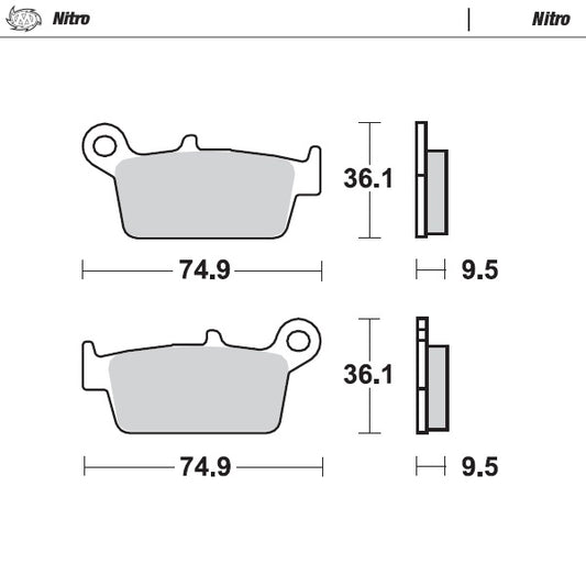 Moto Master Pastiglie freno GasGas 125 EC 2000-2015